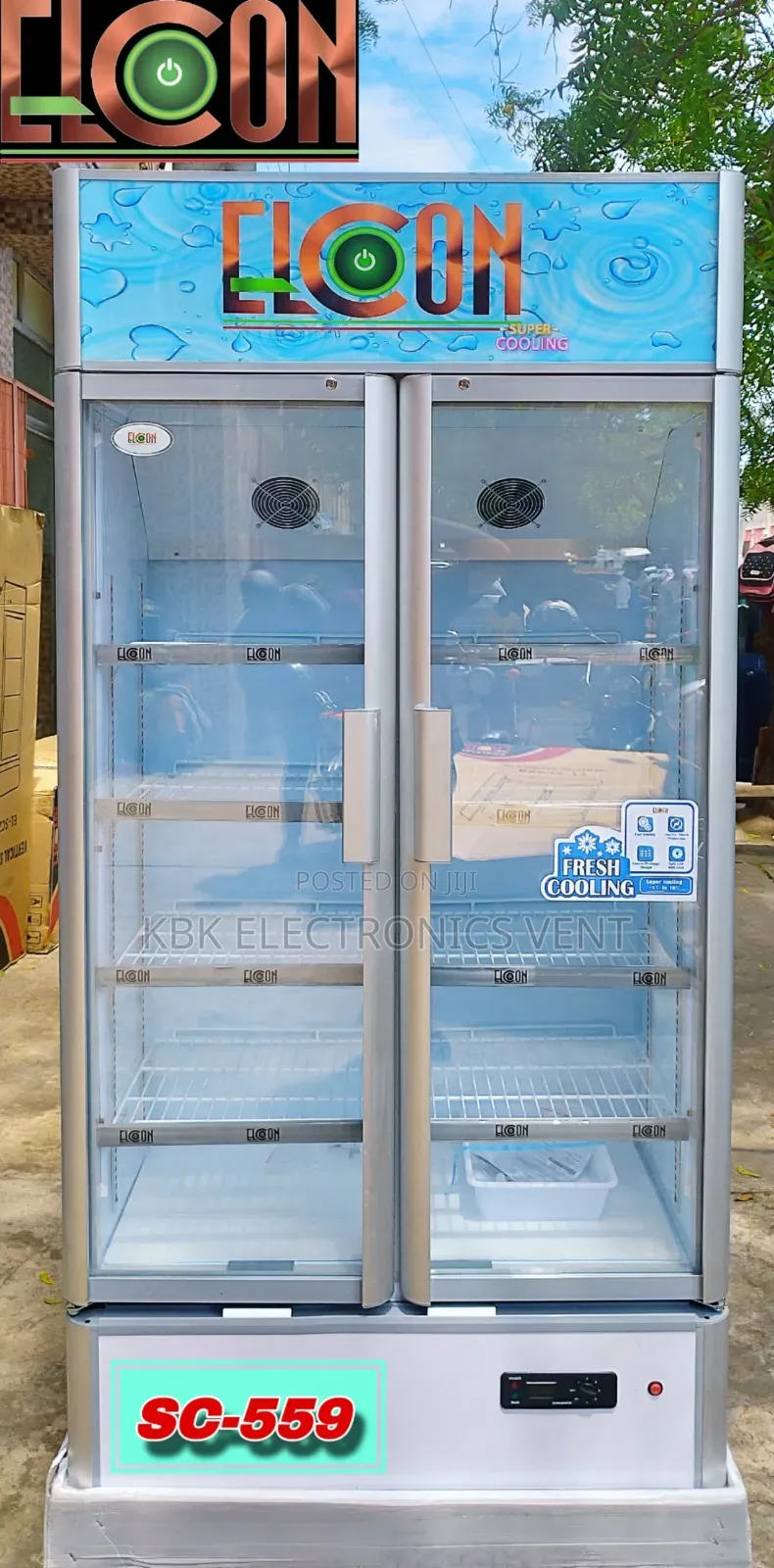 Elcon 540liter Two Door Showcase Refrigerator