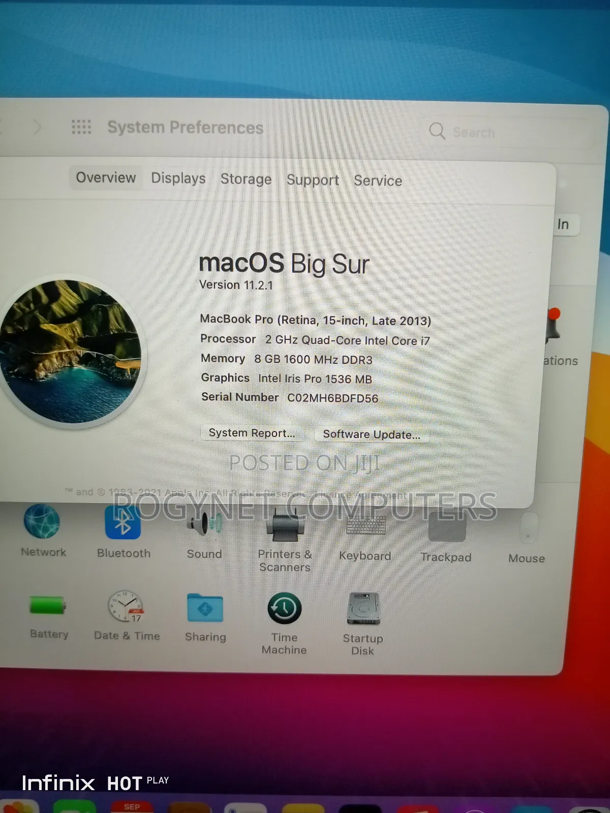 Laptop Apple MacBook 2013 8GB Intel Core i7 SSD 256GB