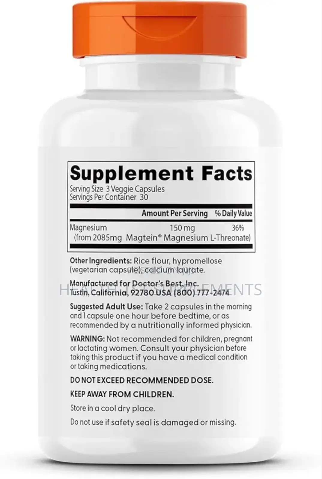 L - Threonate, Brain Magnesium With Magtein, 90 Veggie Caps