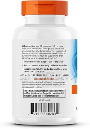 L - Threonate, Brain Magnesium With Magtein, 90 Veggie Caps