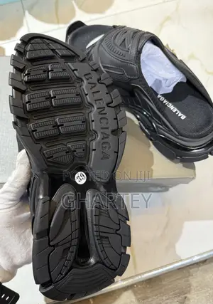 Balenciaga Track Slide Sandals – Triple Black Edition
