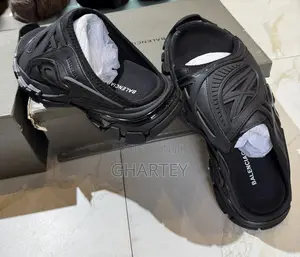 Balenciaga Track Slide Sandals – Triple Black Edition