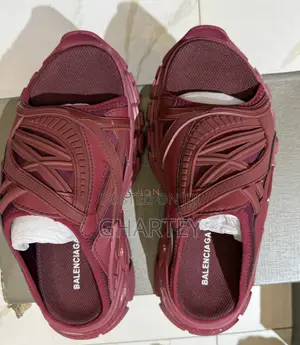 Balenciaga Track Slide Sandals – Burgundy Red