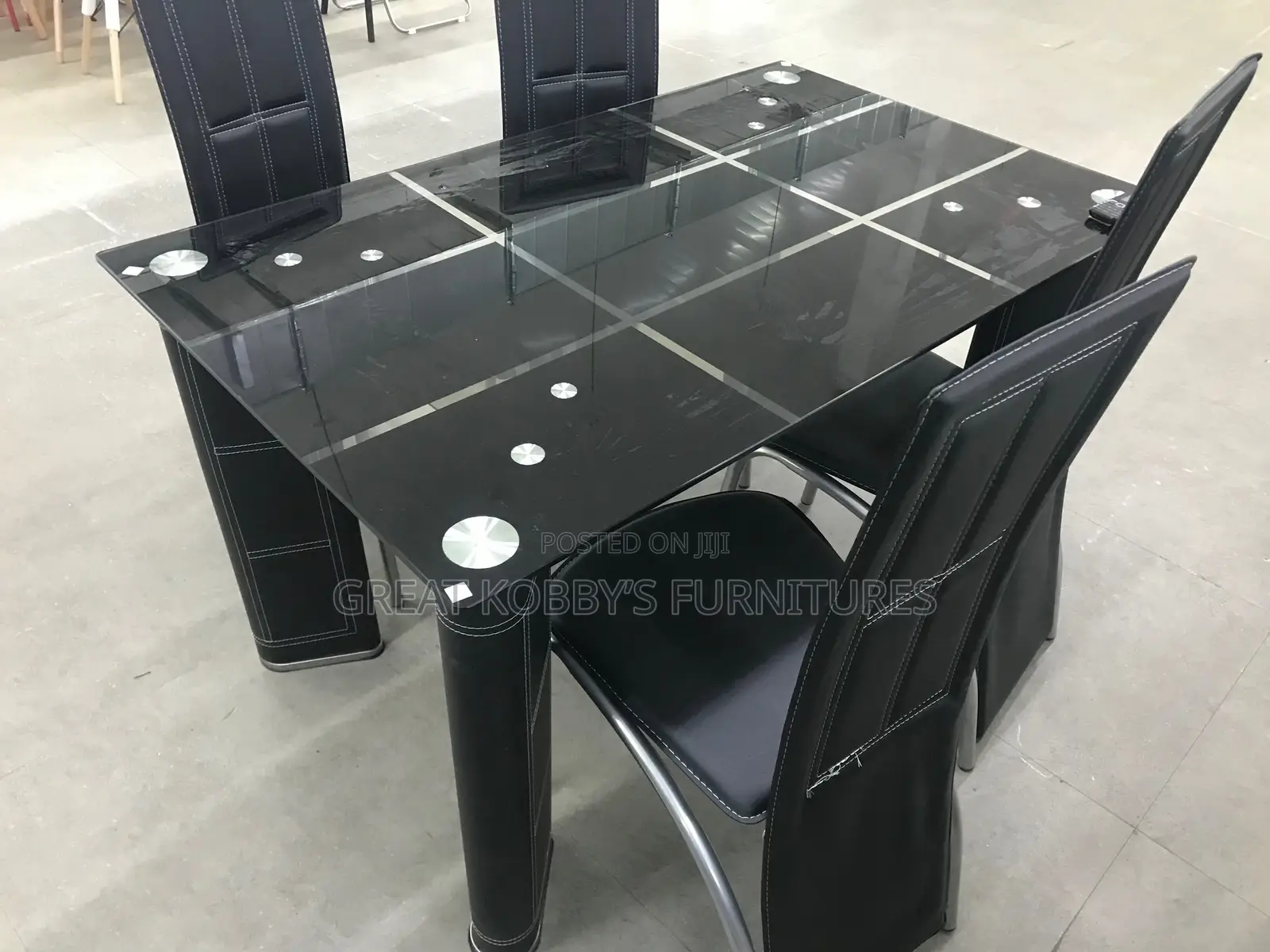 Glass Dining Table With 4 Chairs