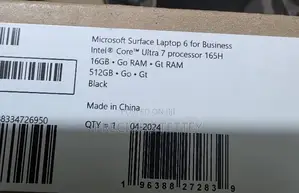 New Laptop Microsoft Surface Laptop 6 16GB Intel Core Ultra 7 SSD 512GB