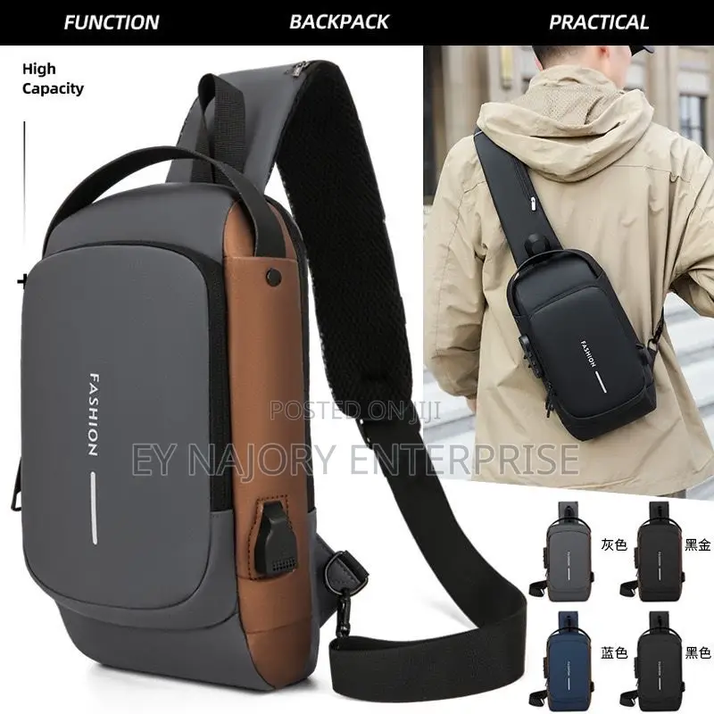 Anti-theft Men’S Crossbody Side Bag | Shoulder Chest Bag For Travel