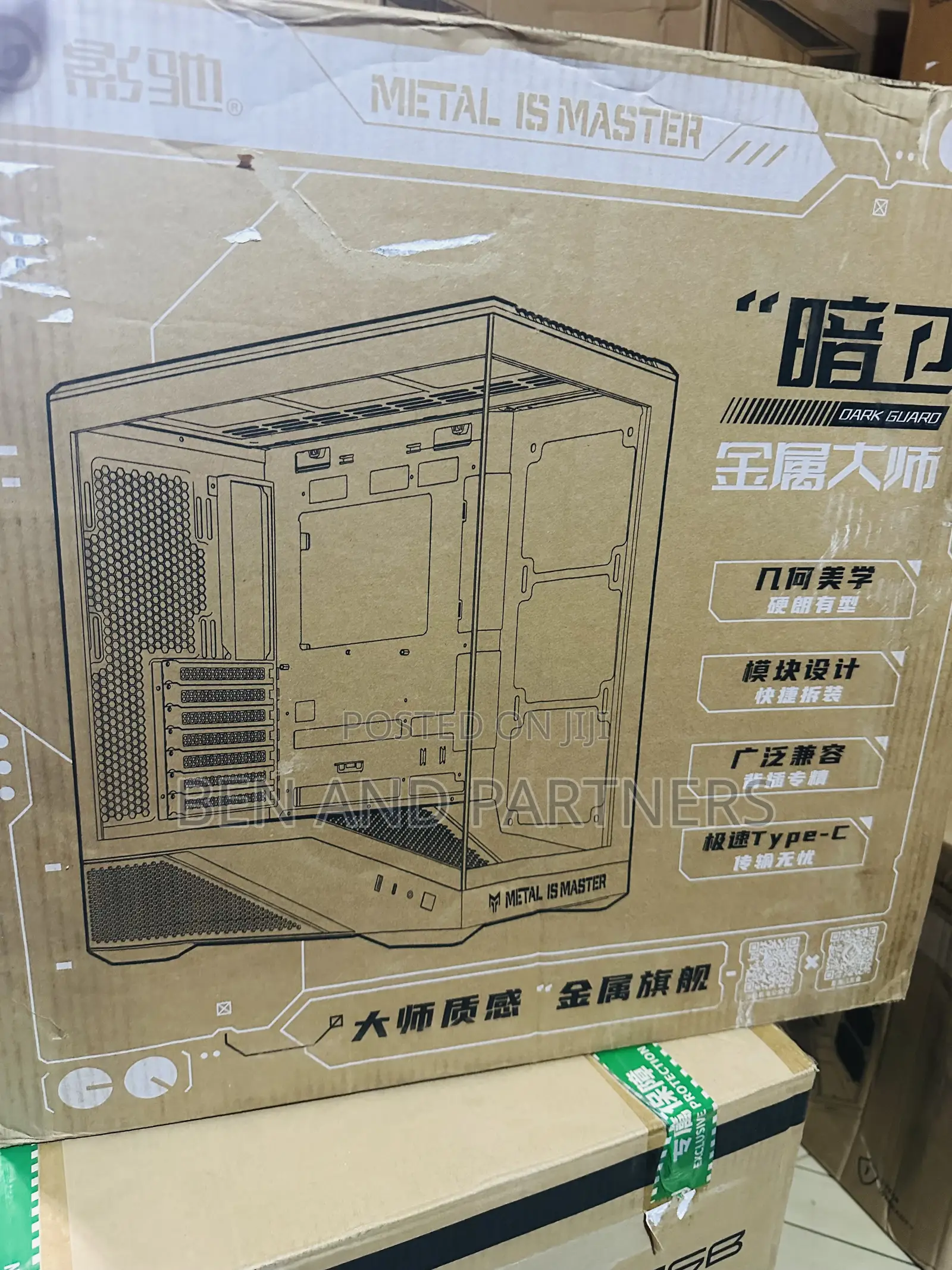 Galax Dark Guard Atx Pc Case, Type-c & Back Connect Support