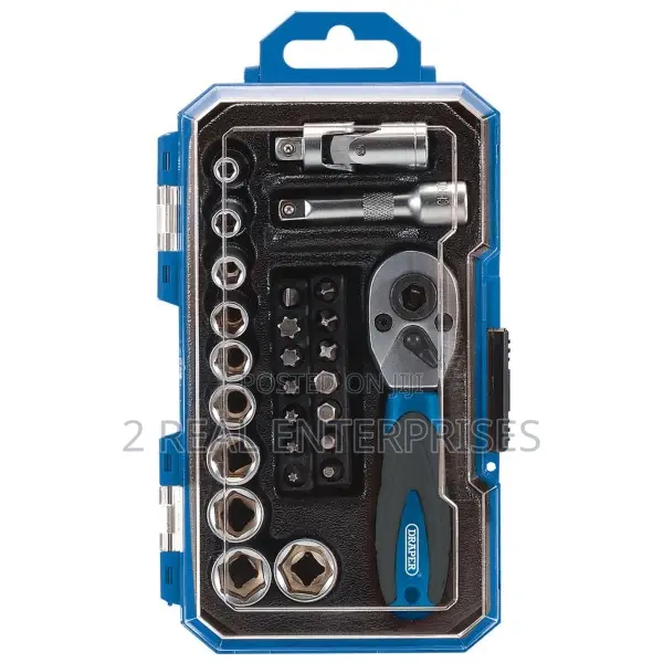 Draper Socket Set 1/4 Drive Metric 27pc 4-13mm X27 Crimping Plier