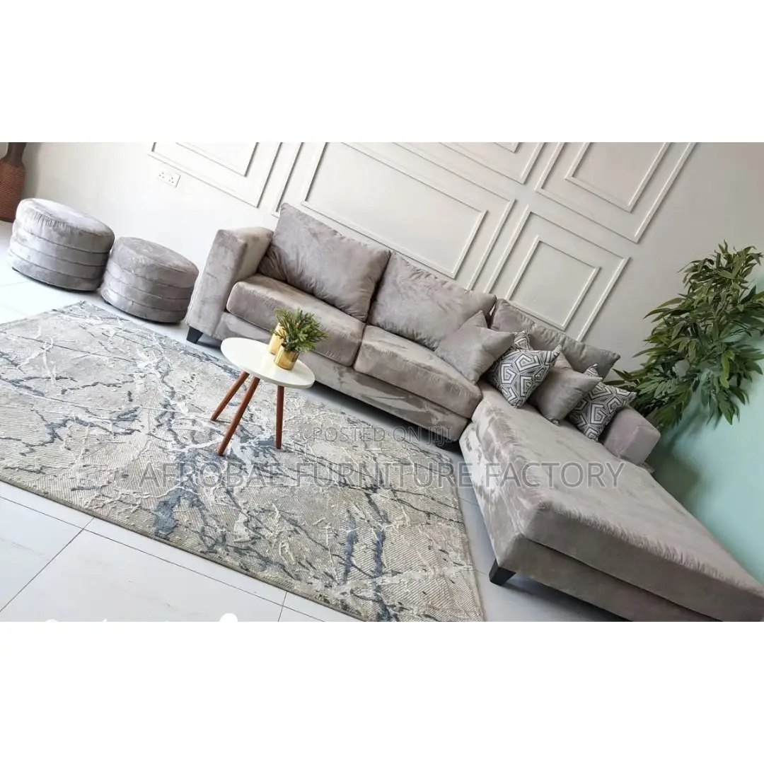 Best Quality Ghanaian Made Sofa Chairs L -Shaped Design With Tables