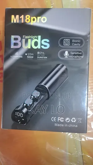 M18 Bluetooth Earbuds With Torch