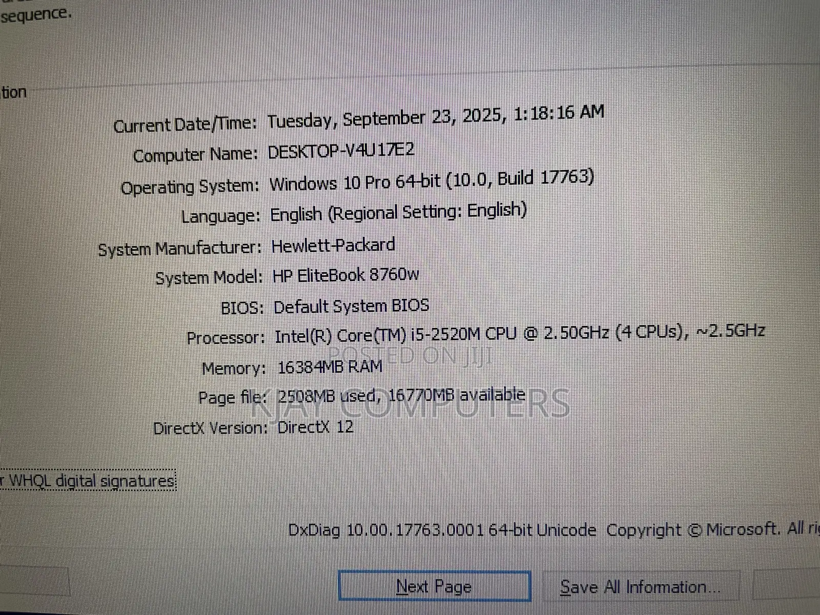 Laptop HP EliteBook 8760W 16GB Intel Core i5 HDD+SSD 128GB