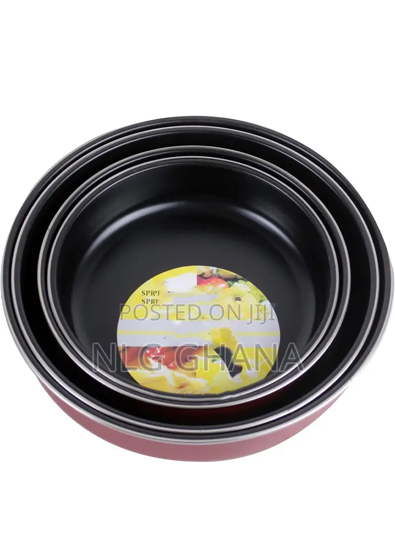 Professional Non-Stick Round Cake Pan Set, Heavy-Duty. Ghx6823
