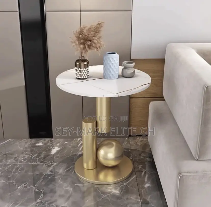 Luxury Gold White Marble Centre /Side /Bedside Table