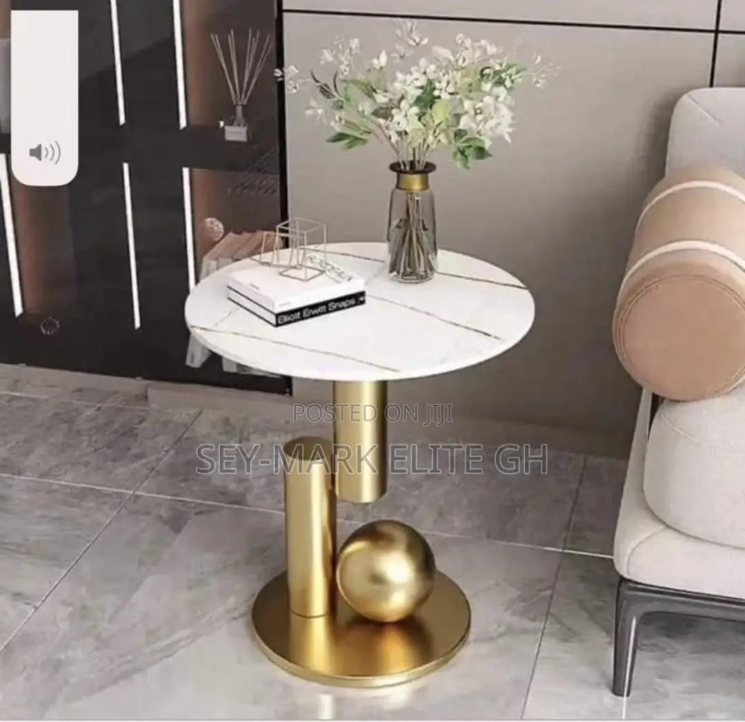 Luxury Gold White Marble Centre /Side /Bedside Table