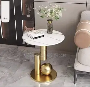 Luxury Gold White Marble Centre /Side /Bedside Table