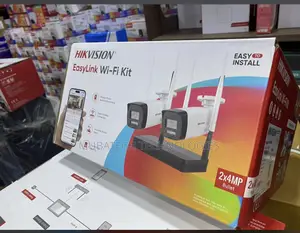Hikvision Wifi Ip Wireless Kit With 2x4mp Camera Built-in Speaker Mic