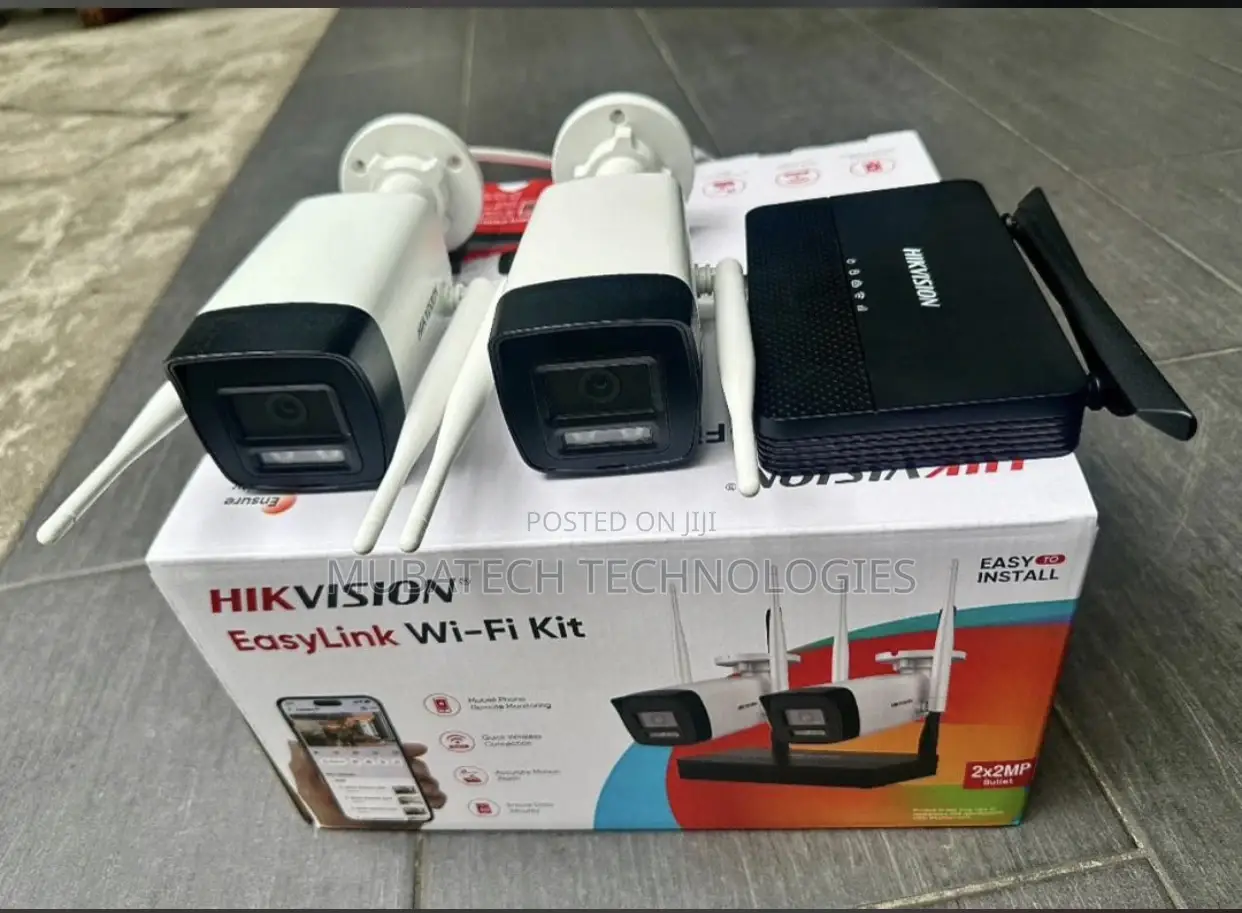 Hikvision Wifi Ip Wireless Kit With 2x4mp Camera Built-in Speaker Mic
