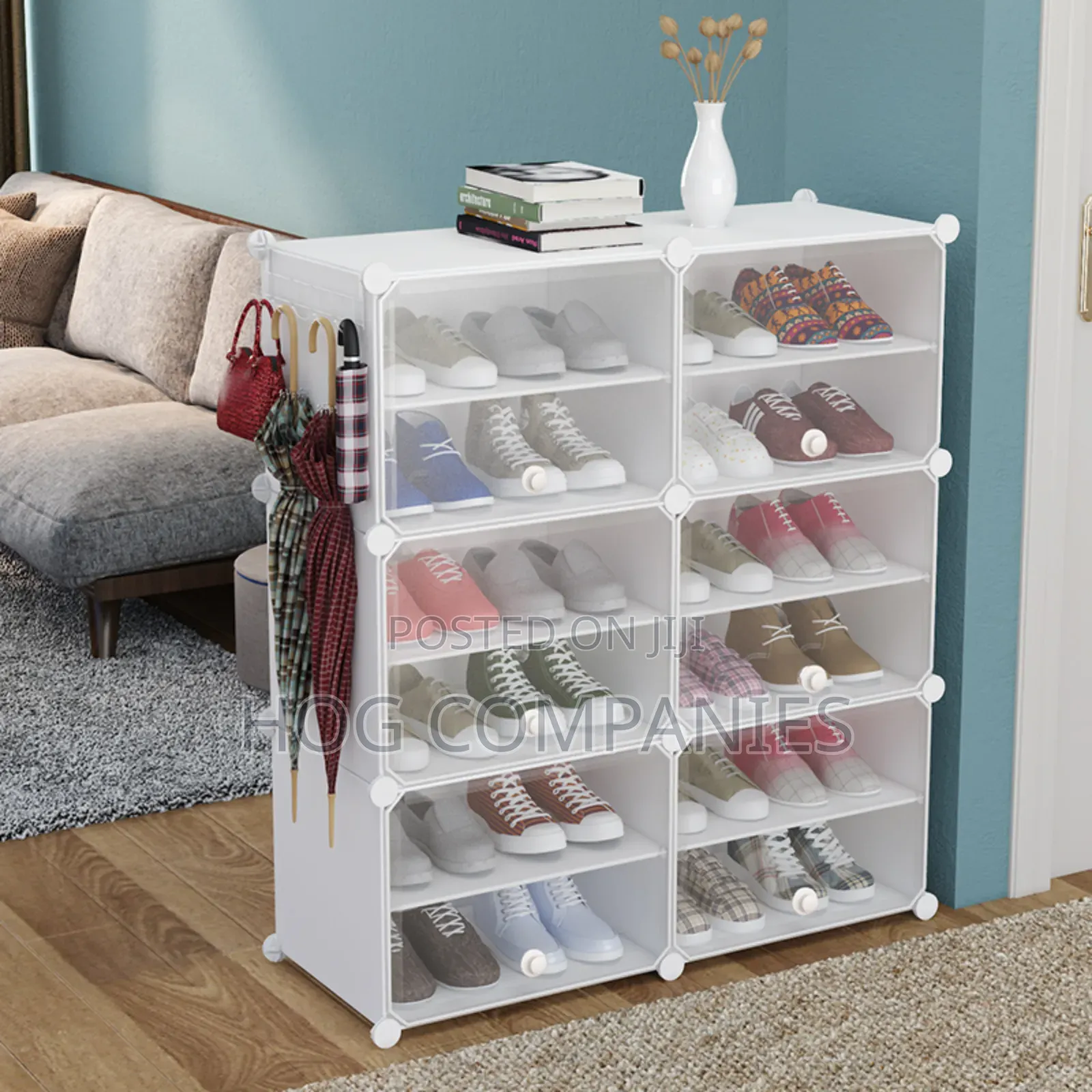 12 Cubes Shoe Rack Storage Organizer