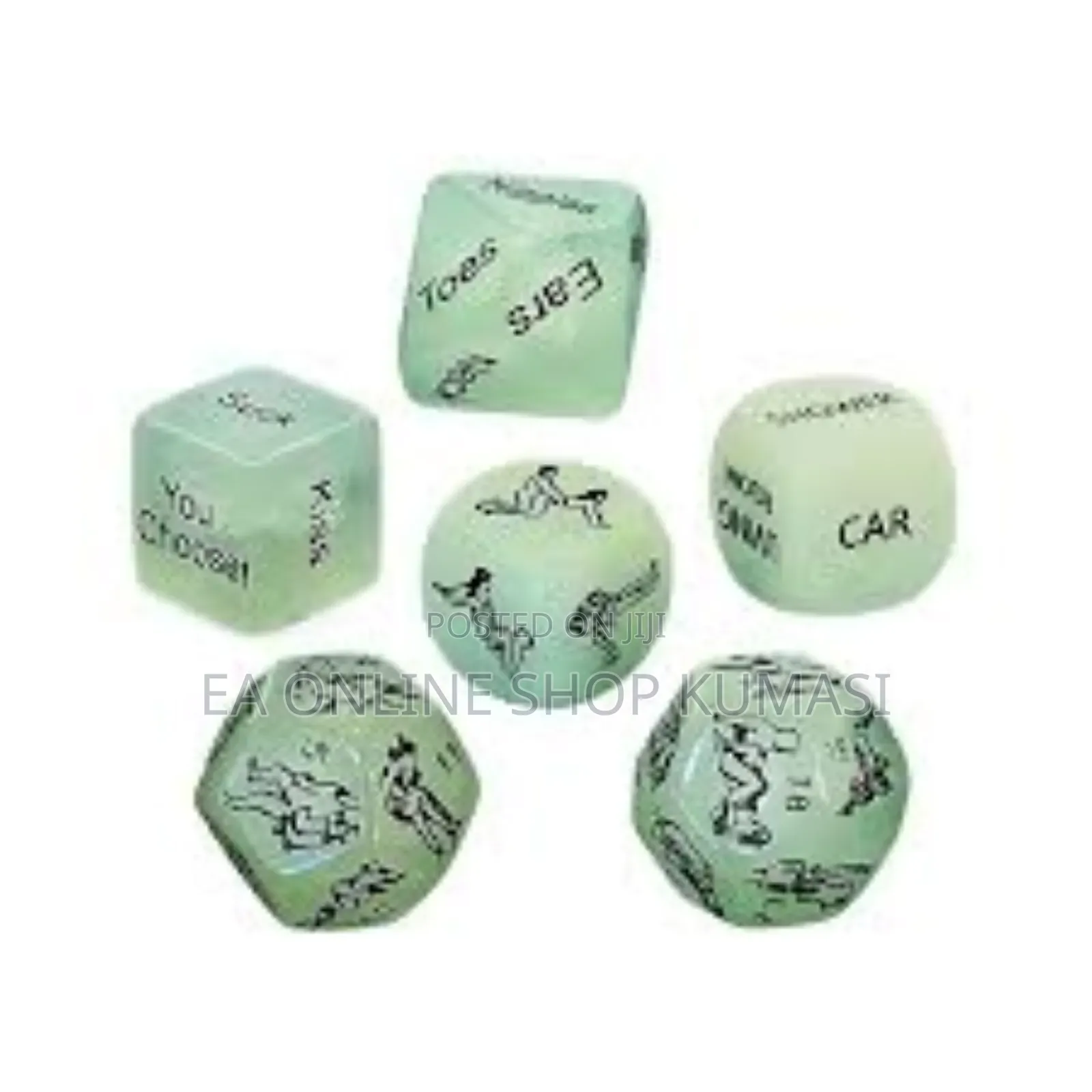 Glow in the Dark 6 Pieces Sex Dice for Couples