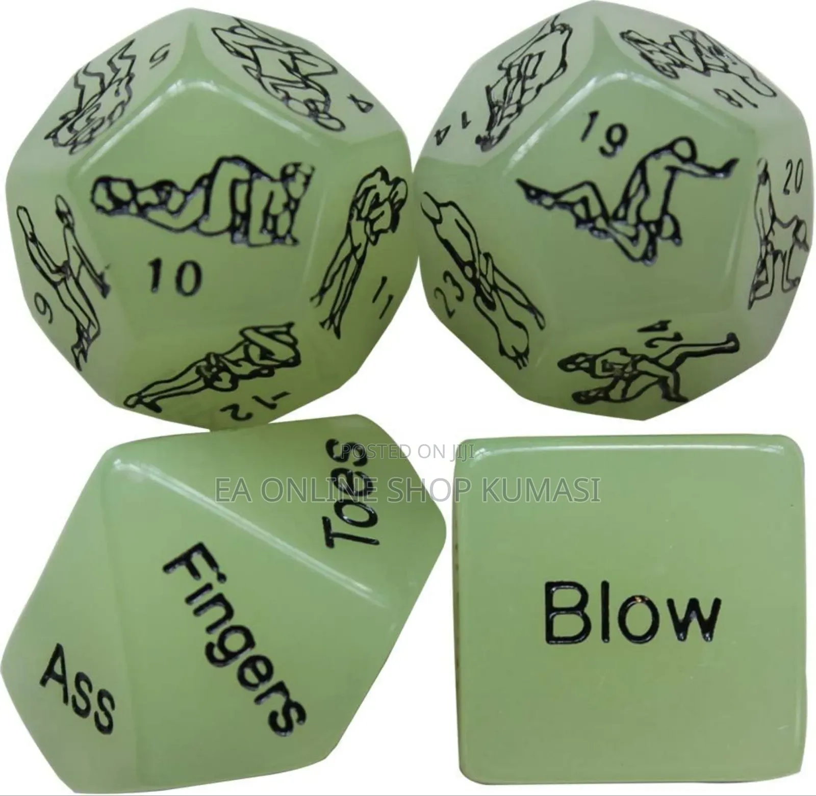 Glow in the Dark 6 Pieces Sex Dice for Couples