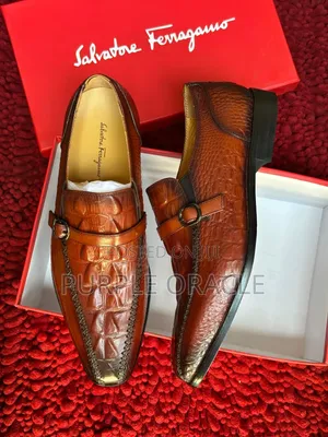 Brown Glossy Finish Salvatore Ferragamo Loafer