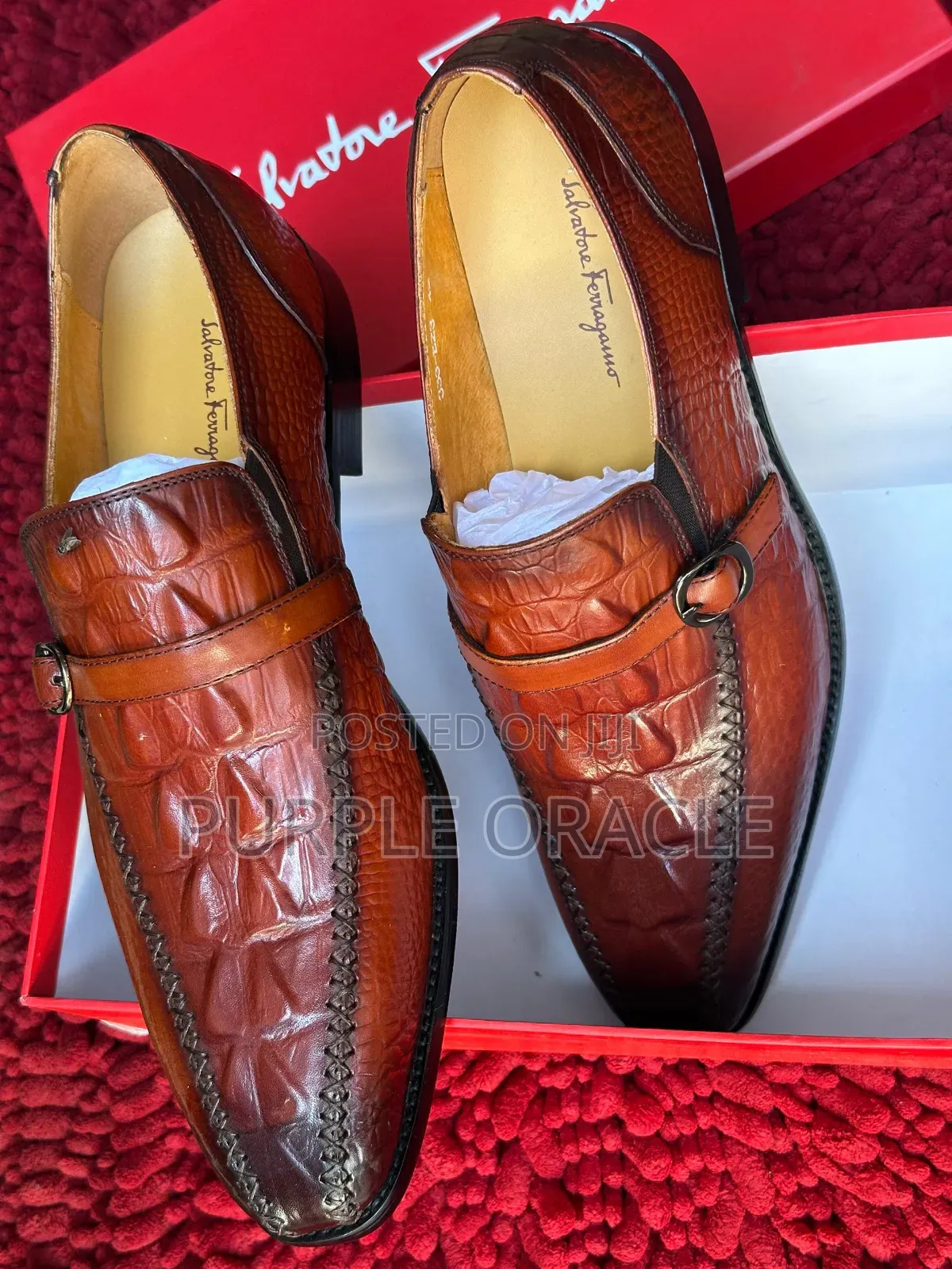 Brown Glossy Finish Salvatore Ferragamo Loafer