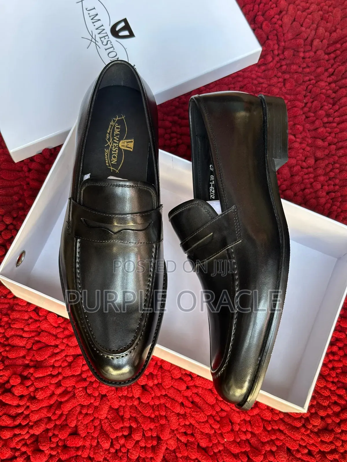 High-Quality Classic Black Leather J.M. Weston Loafer
