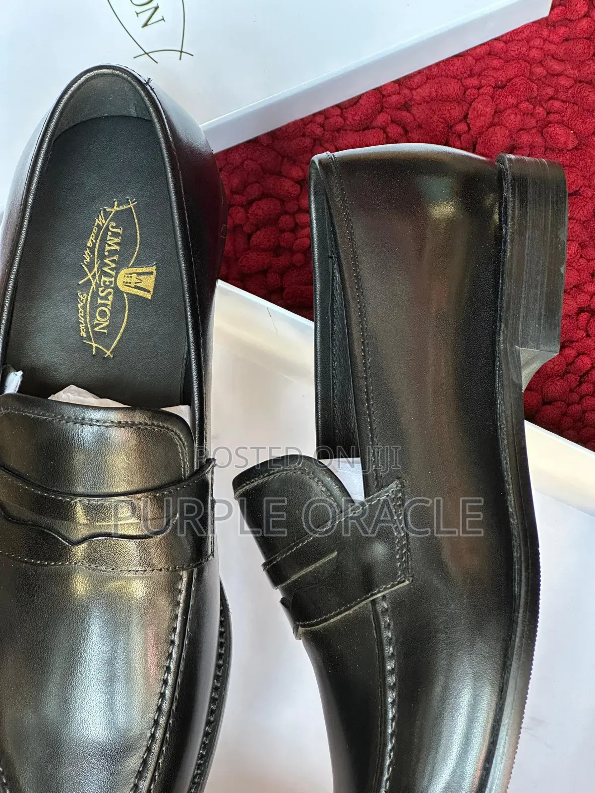 High-Quality Classic Black Leather J.M. Weston Loafer