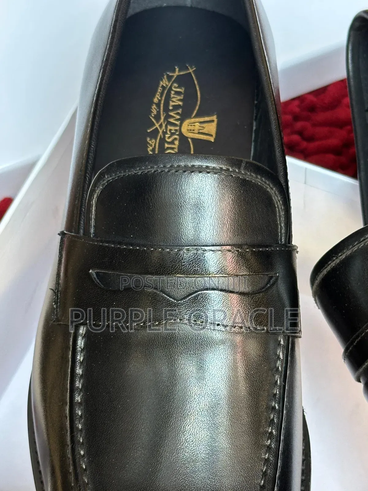 High-Quality Classic Black Leather J.M. Weston Loafer