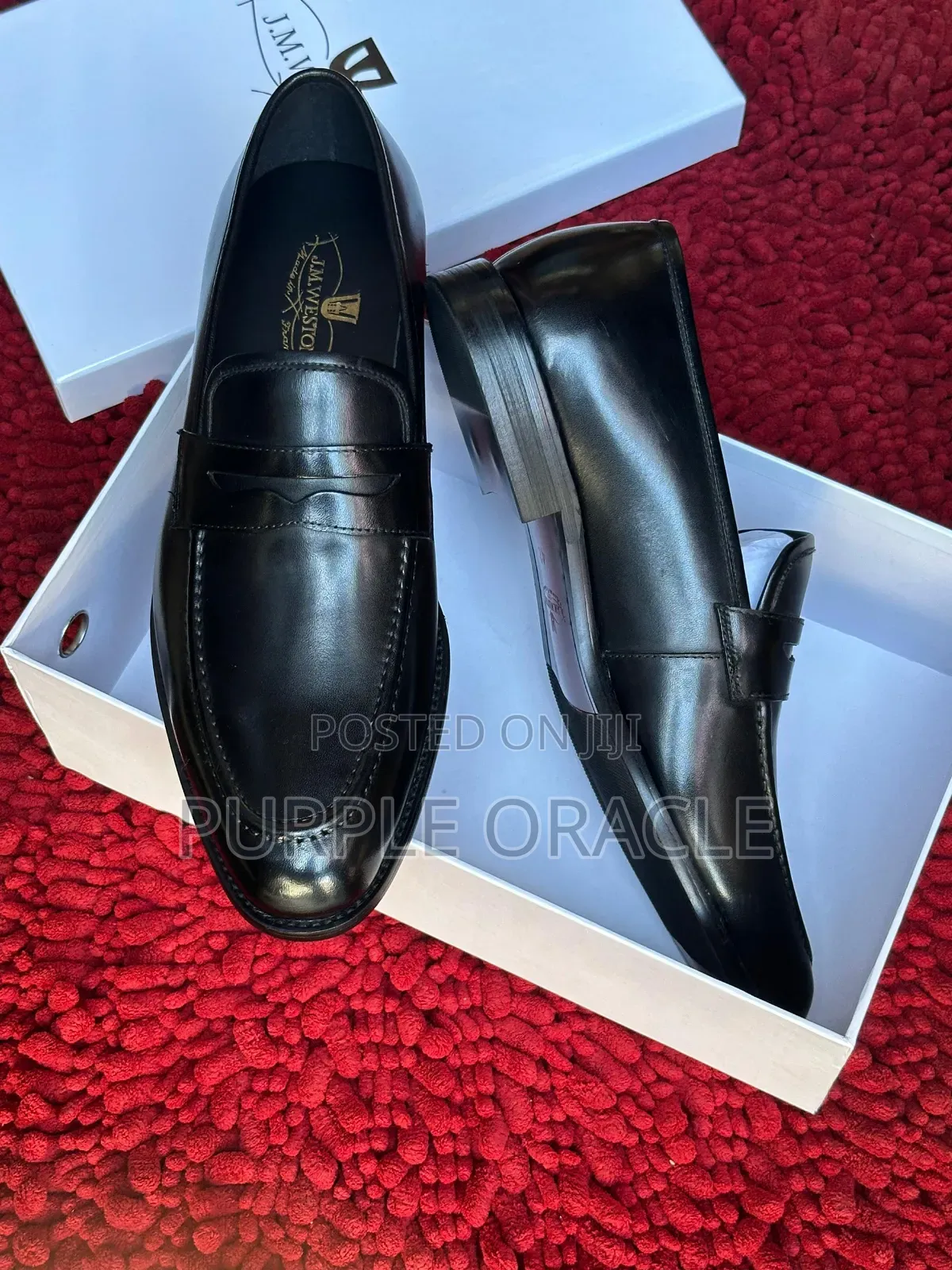 High-Quality Classic Black Leather J.M. Weston Loafer