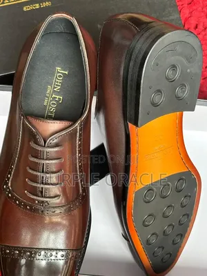High-Gloss John Foster Brogue Dress Shoe