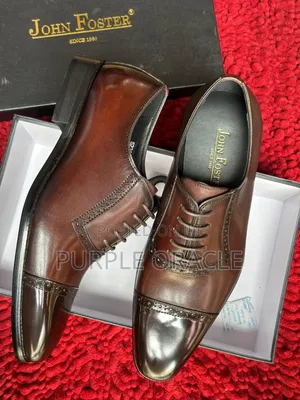 High-Gloss John Foster Brogue Dress Shoe