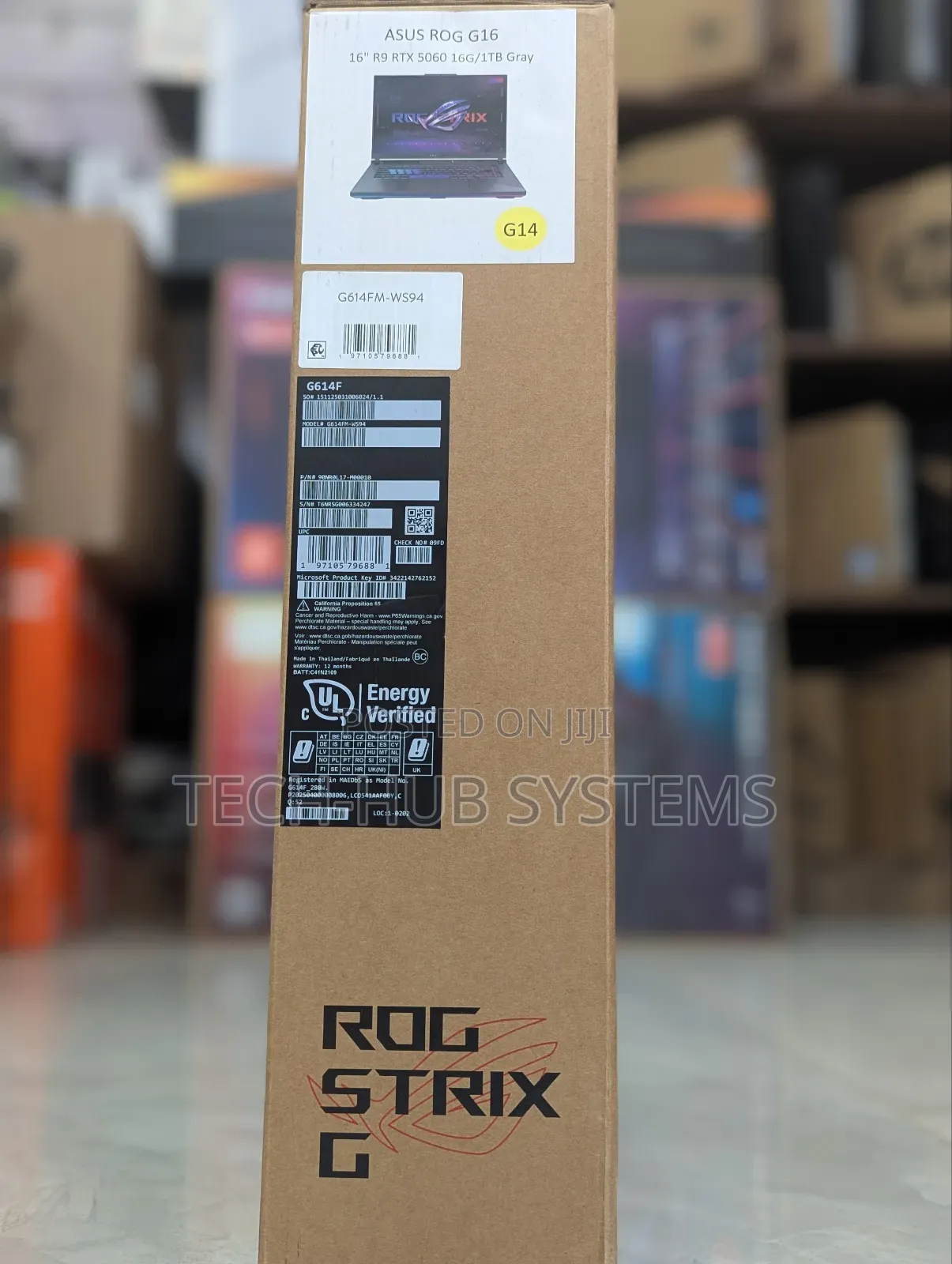 New Laptop Asus ROG Strix G16 G614 16GB AMD Ryzen 9 SSD 1T
