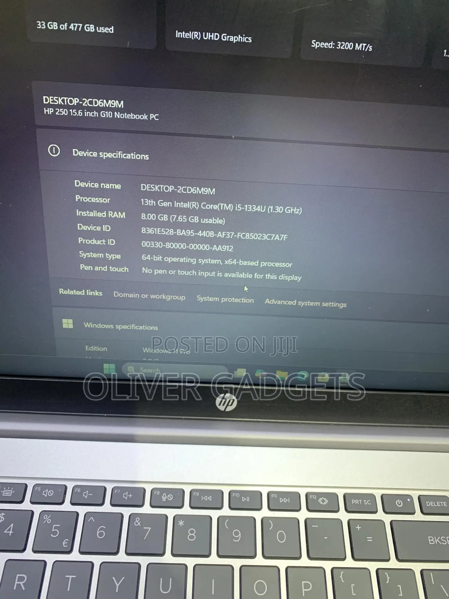 Laptop HP 250 G10 8GB Intel Core I5 SSD 512GB