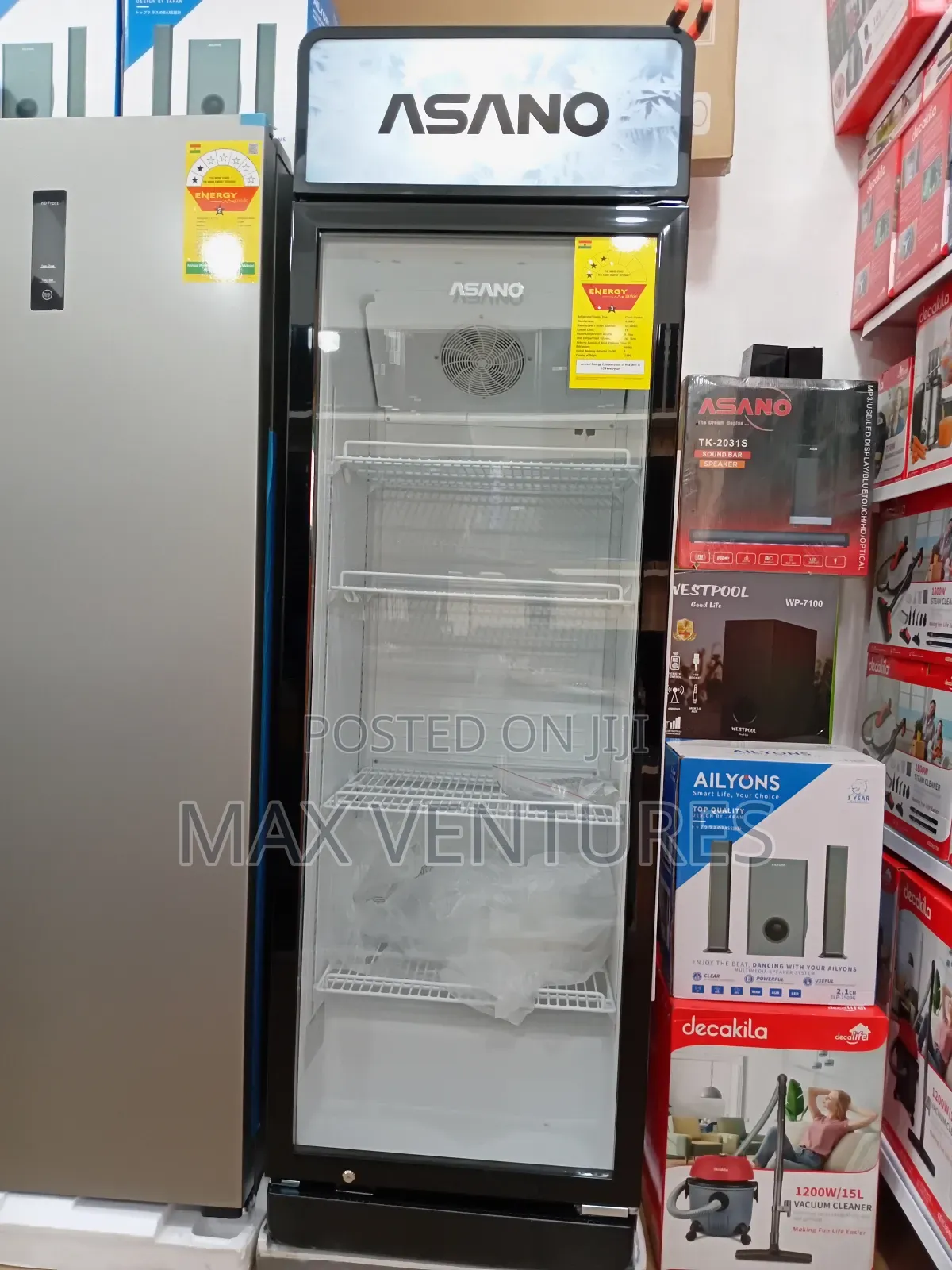 Asano 244l Display Fridge +Key Lock