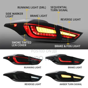 Elantra Taillight 2011- 2016 Led Black Set