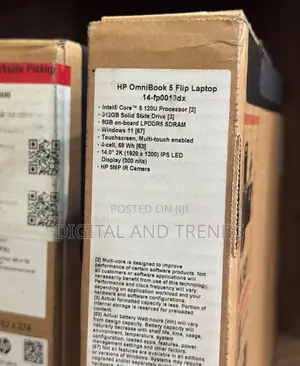 New Laptop HP OmniBook 5 Flip 8GB Intel Core i5 SSD 512GB