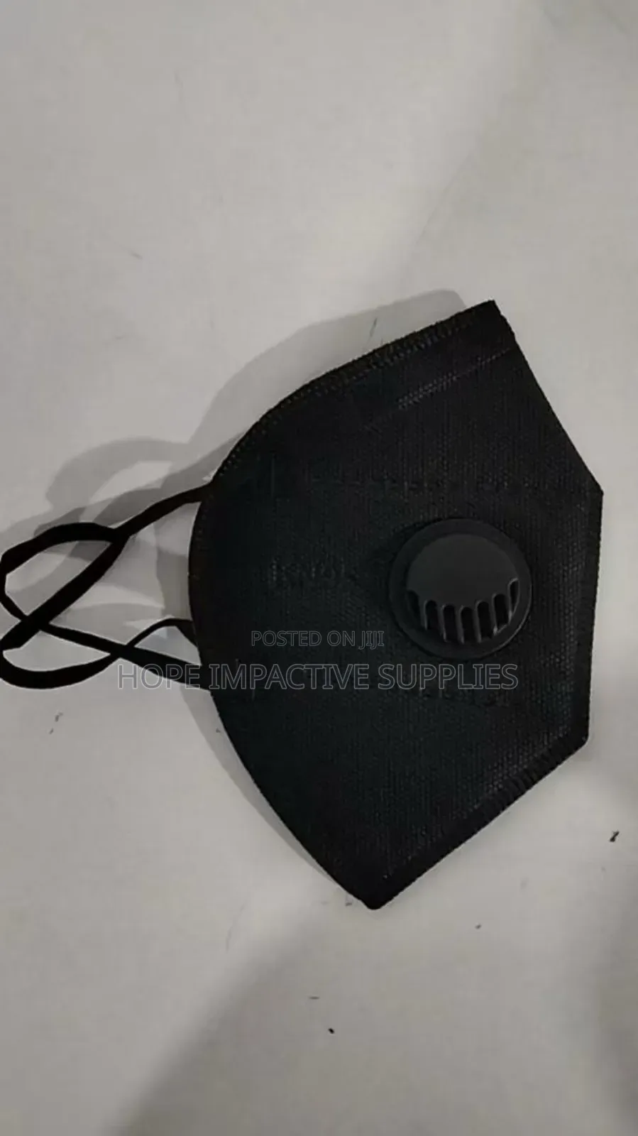 Kn95 Nose Mask With Valve<> Black - [20pcs Per Pack].