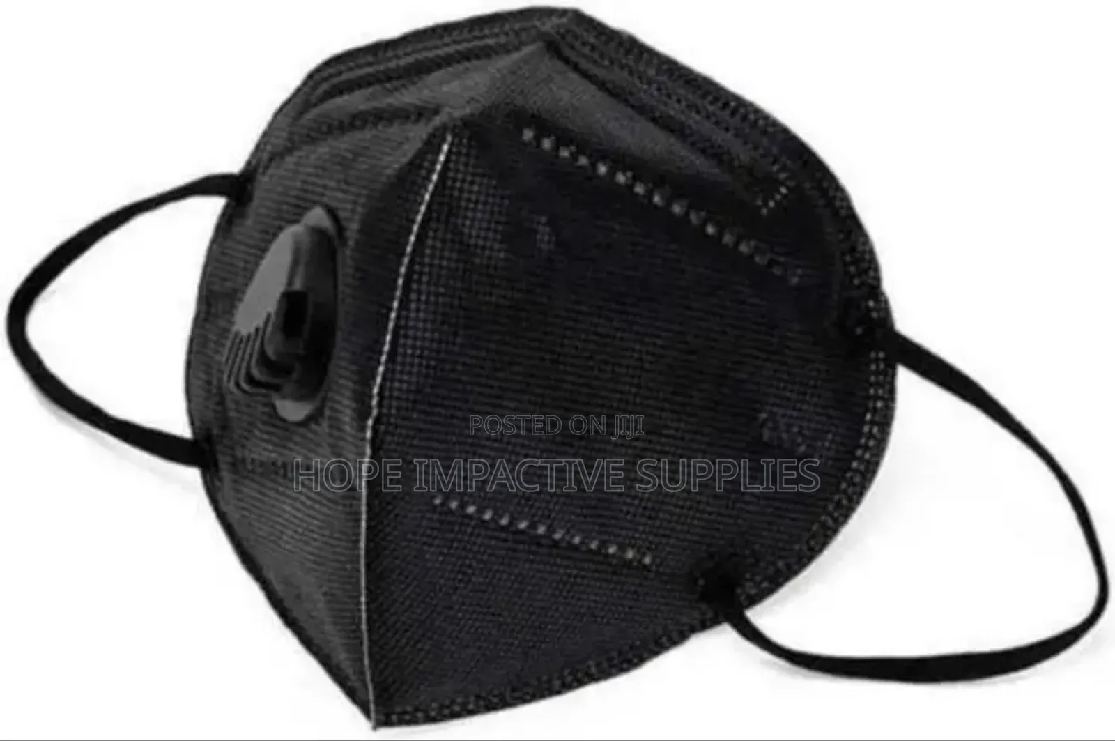 Kn95 Nose Mask With Valve<> Black - [20pcs Per Pack].