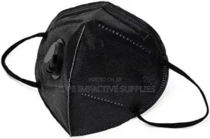 Kn95 Nose Mask With Valve<> Black - [20pcs Per Pack].