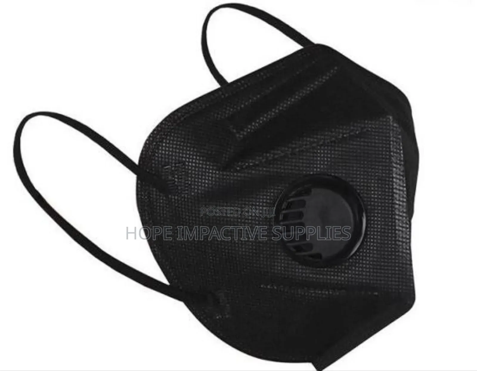Kn95 Nose Mask With Valve<> Black - [20pcs Per Pack].