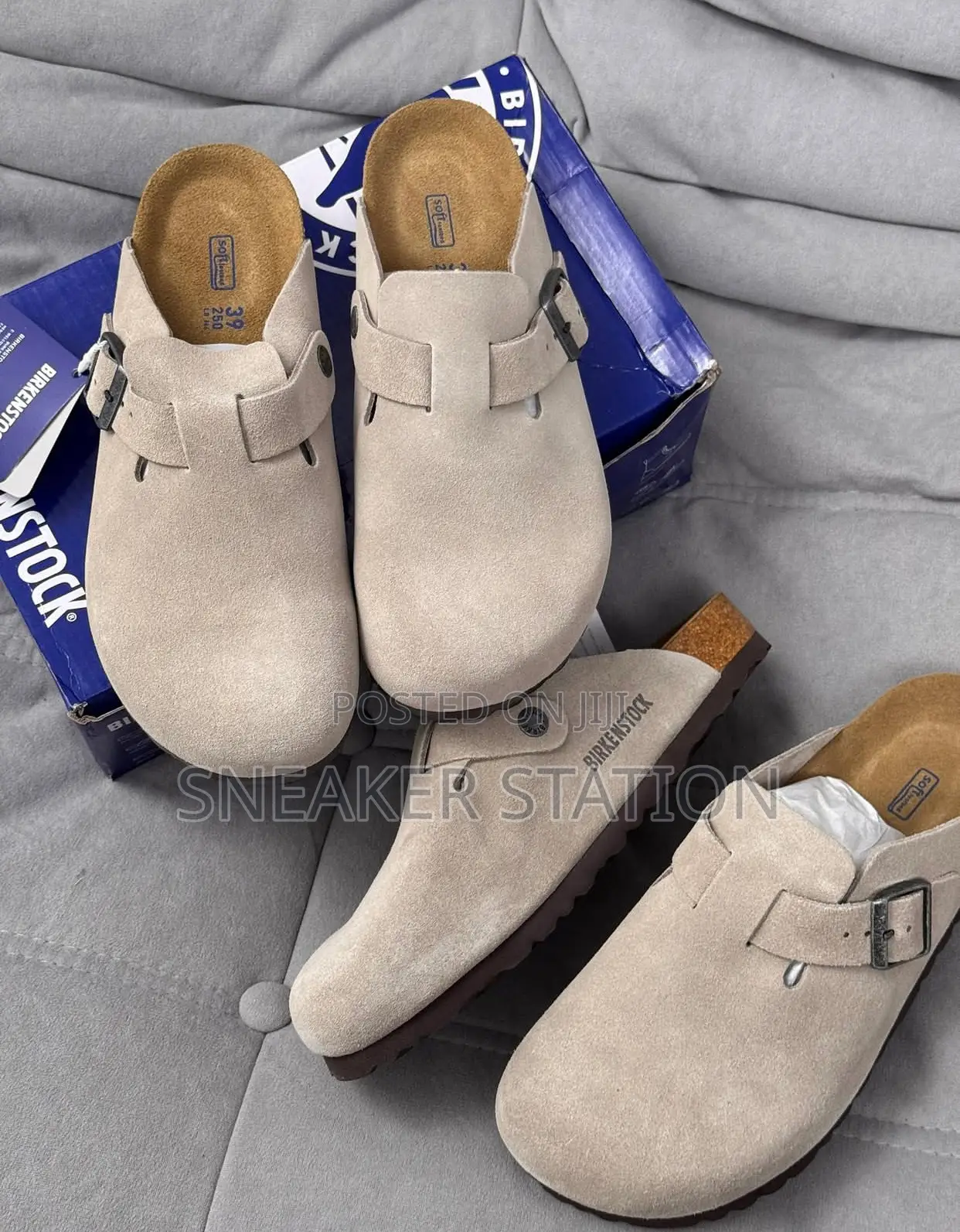 Birkenstock Boston Taupe Suede