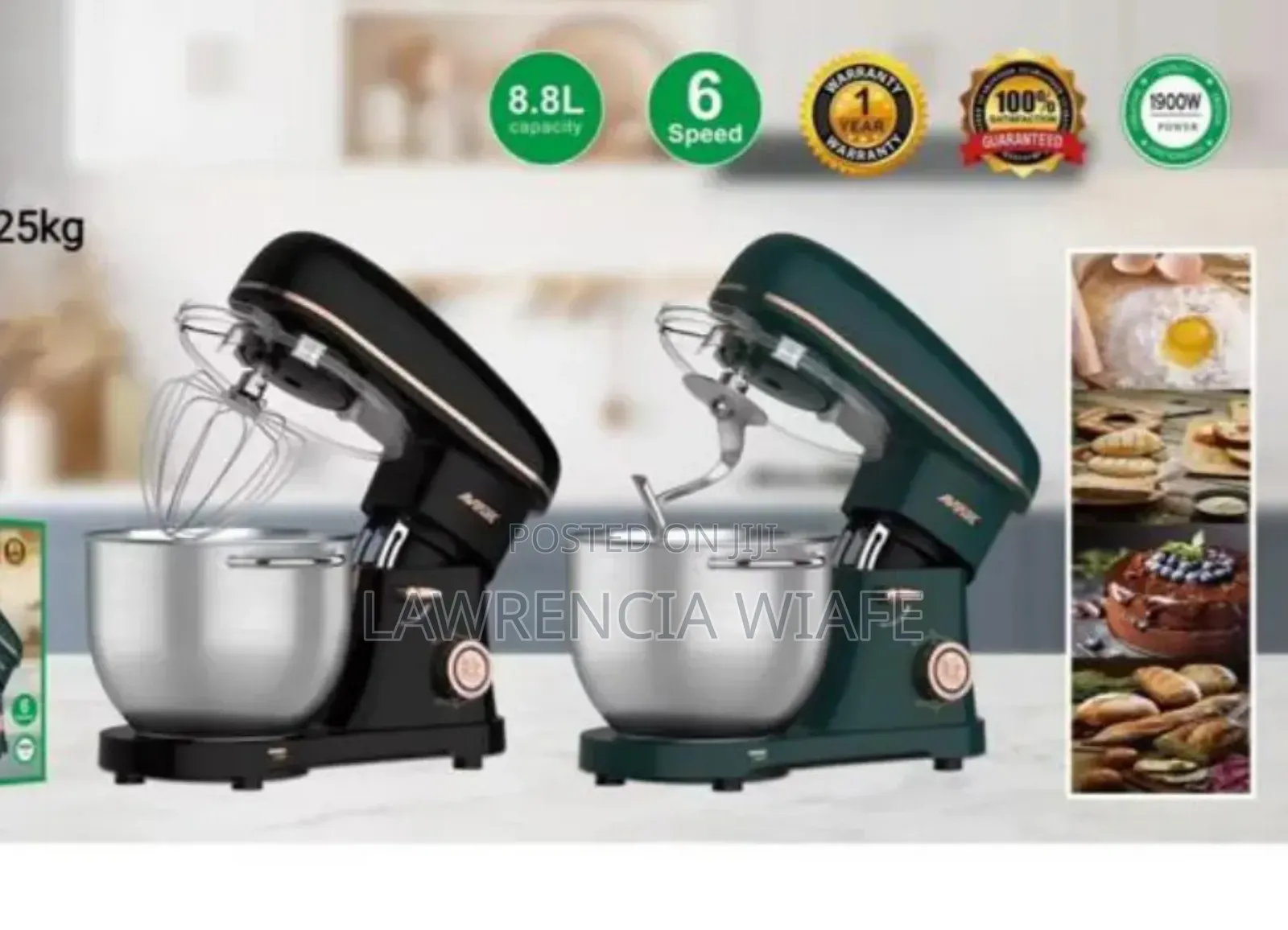 8.8l Avinas Stand Mixer With 6 Speed, 1900watts