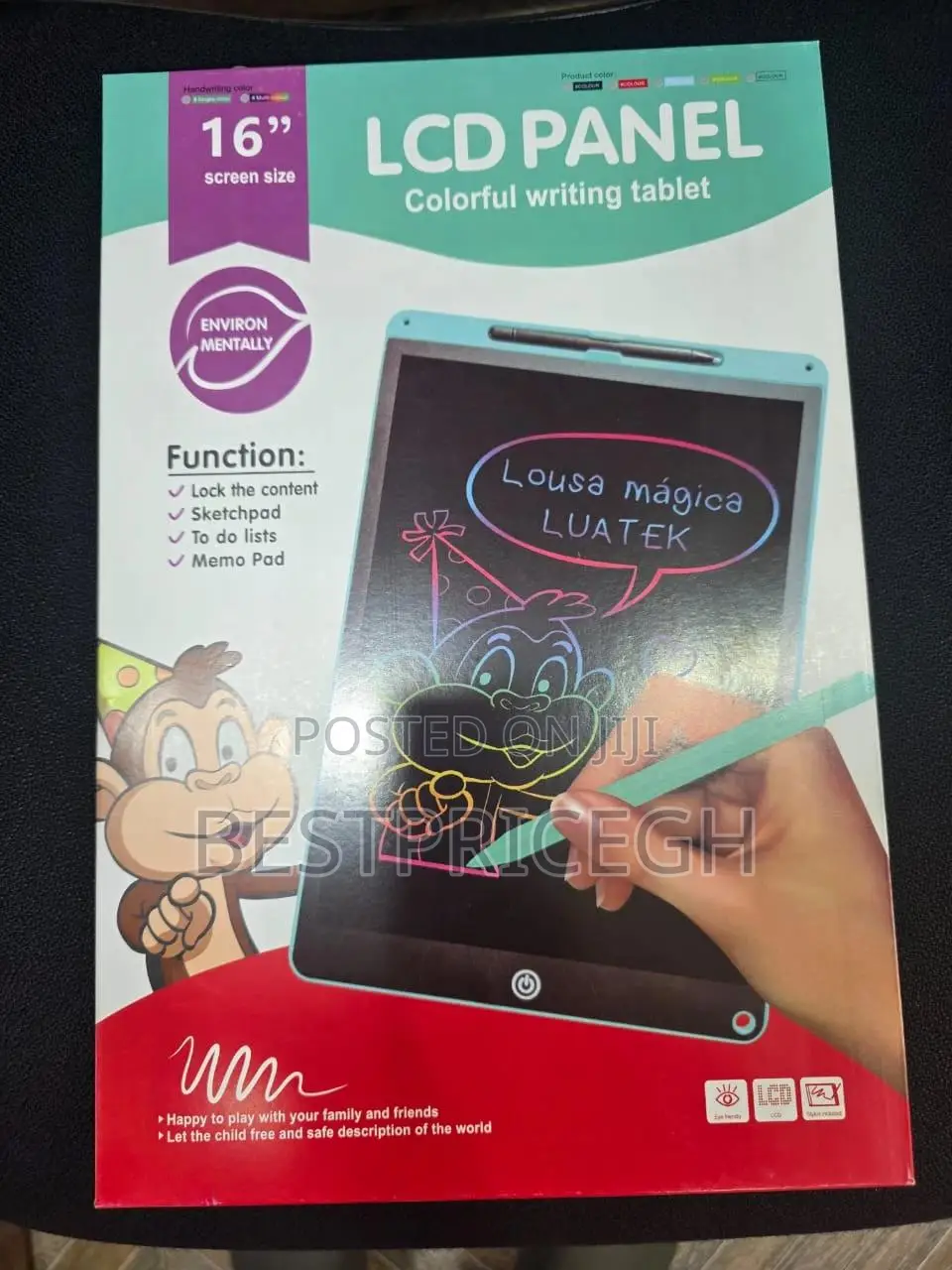 LCD Panel Colorful Writing Tablet 16 Inch