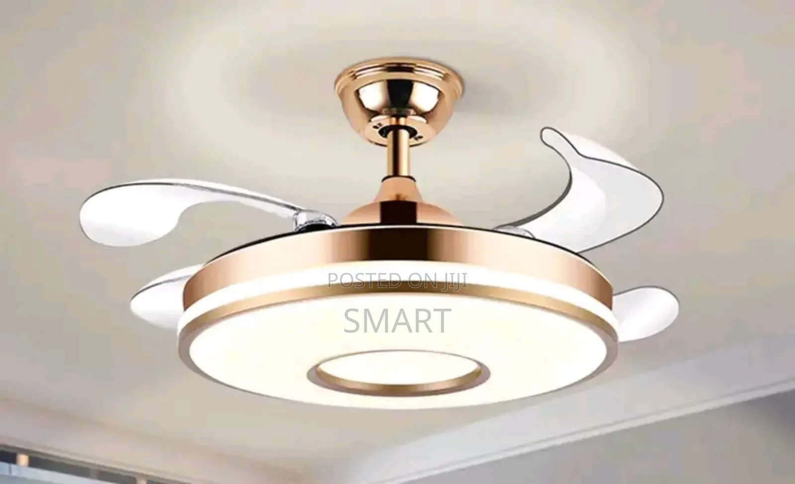 Modern Retractable Ceiling Fanlight With Bluetooth and Remote Control