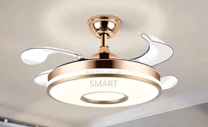 Modern Retractable Ceiling Fanlight With Bluetooth and Remote Control
