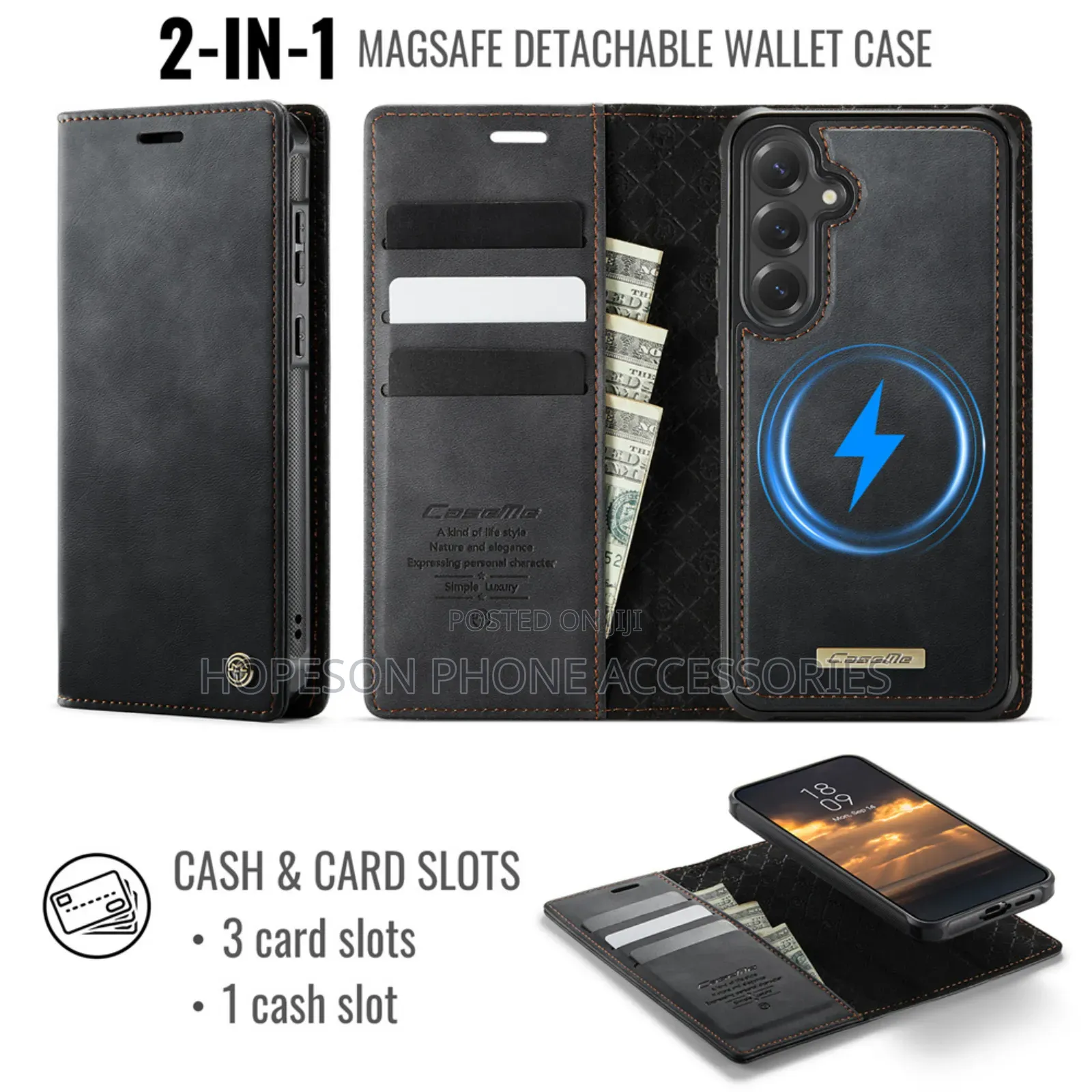 Samsung (2in1) Detachable High Quality Leather Case With Wallet
