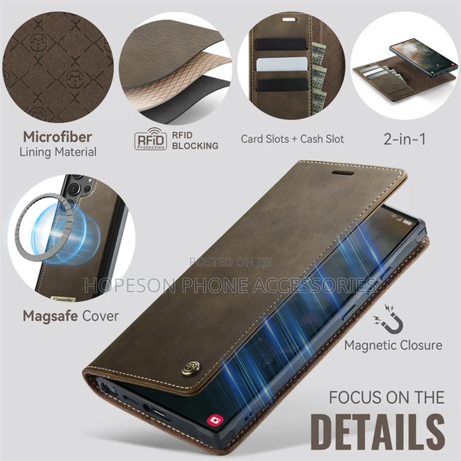 Samsung (2in1) Detachable High Quality Leather Case With Wallet