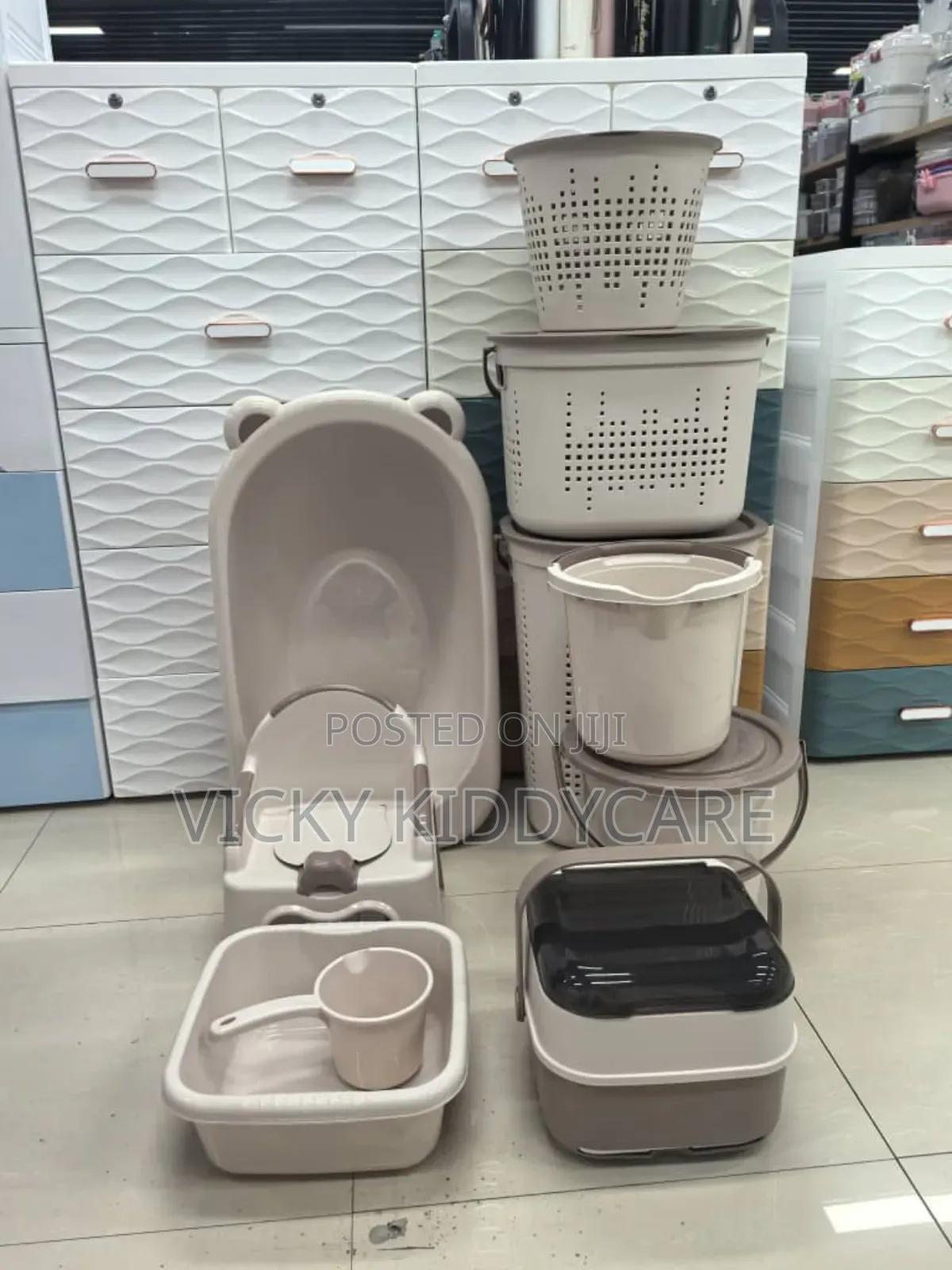 Baby Bath Set With Three Laundry Basket