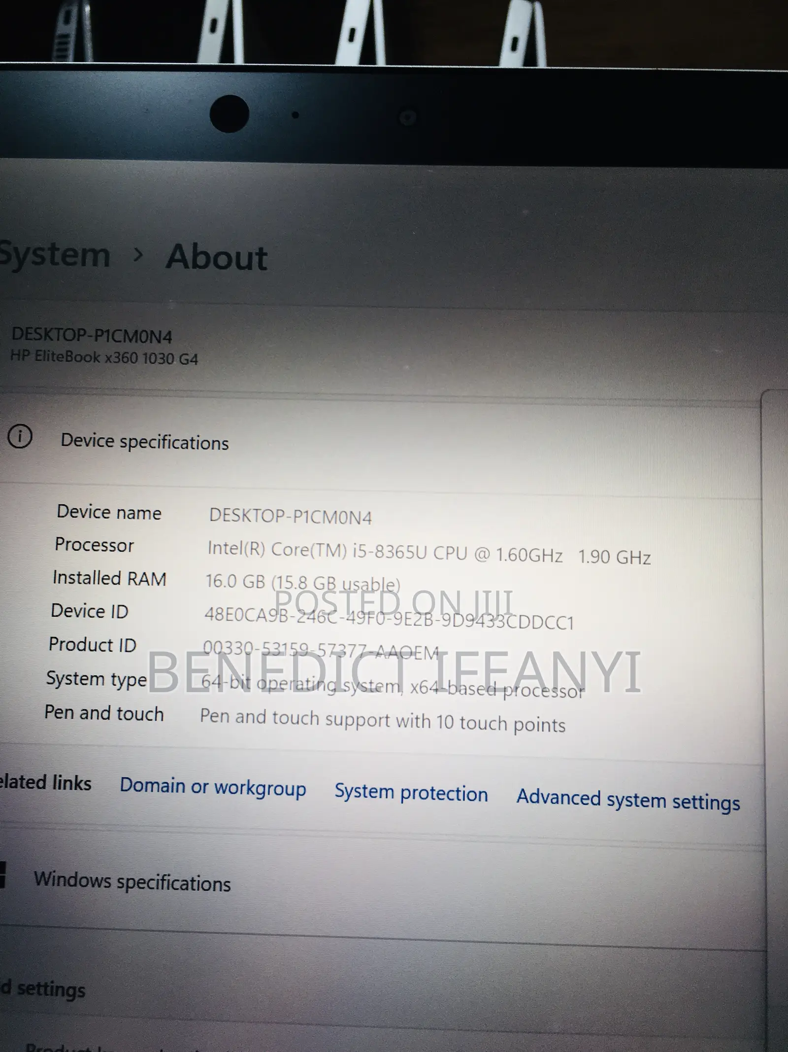 Laptop HP EliteBook X360 1030 G4 16GB Intel Core I5 SSD 256GB
